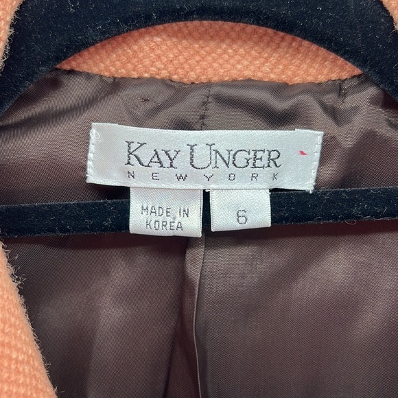Kay Unger Wool/Silk Blazer - Orange Rust - 4 - Picture 7 of 13